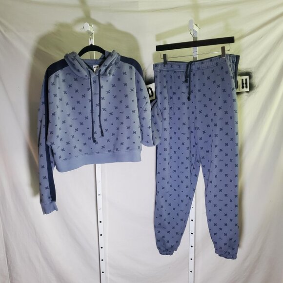 PINK Victoria´s Secret Crop Hoodie and Gym Pants Set Size Large - shipping incl. - Picture 3 of 16